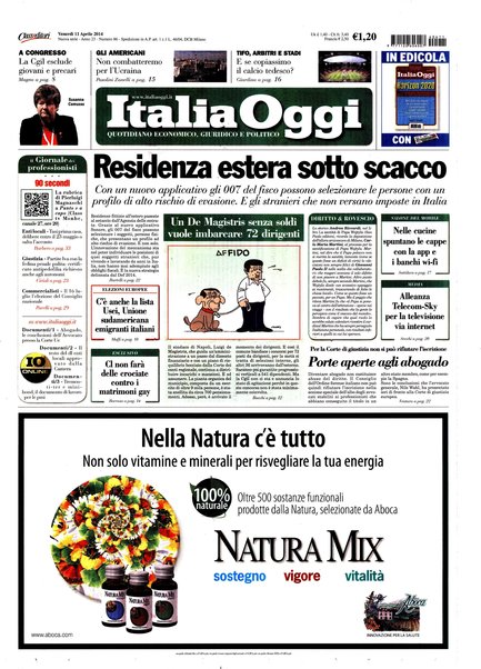 Italia oggi : quotidiano di economia finanza e politica